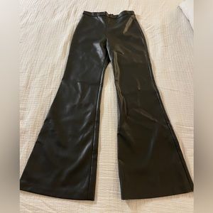 Anthropolgie Black hutch faux leather pant size 0